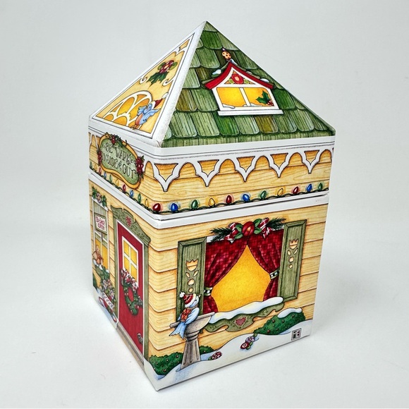 Vintage Mary Engelbreit Christmas Nesting Boxes Set of 3 Paperboard Whimsical - Picture 7 of 15